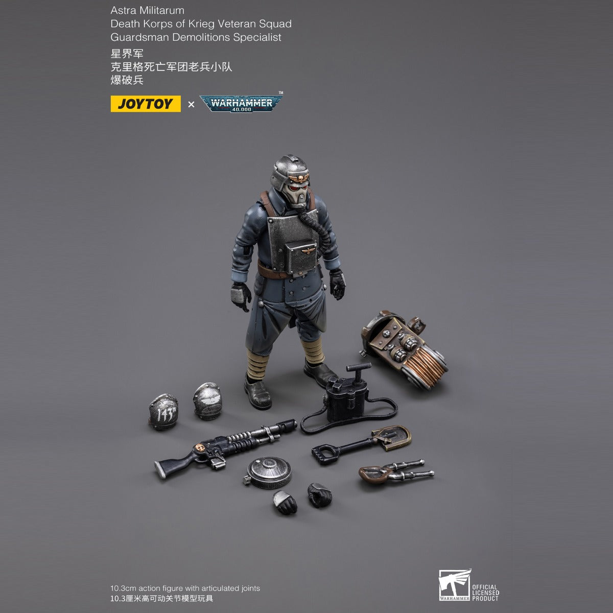 Warhammer Collectibles: 1/18 Scale Death Korps of Krieg Veteran Squad Guardsman Demo Specialist