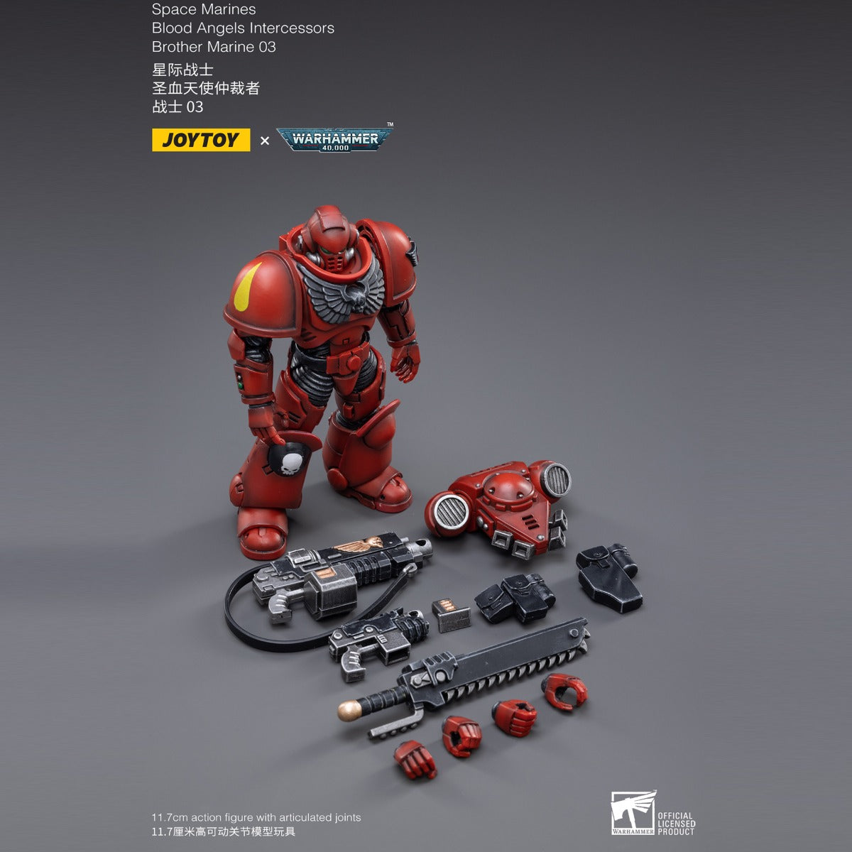 Warhammer Collectibles: 1/18 Scale Blood Angels Intercessors Brother Marine 03