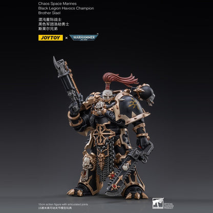 Warhammer Collectibles: 1/18 Scale Black Legion Havocs Champion Brother Slael - Good Games