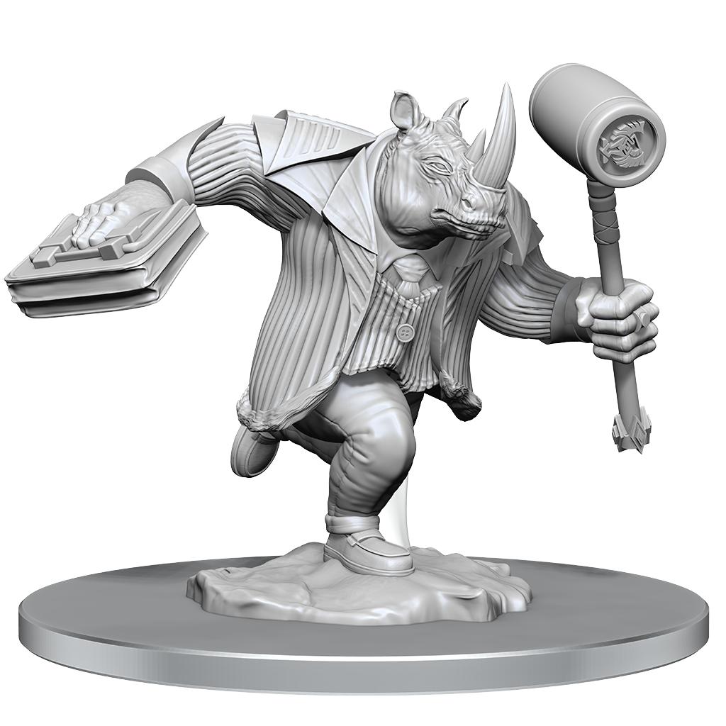 Magic The Gathering Unpainted Miniatures Freelance Muscle and Rhox Pummeler - Good Games