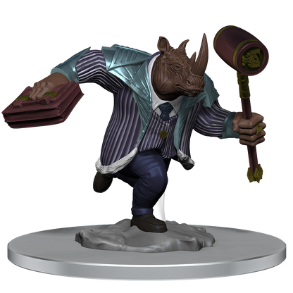 Magic The Gathering Unpainted Miniatures Freelance Muscle and Rhox Pummeler - Good Games