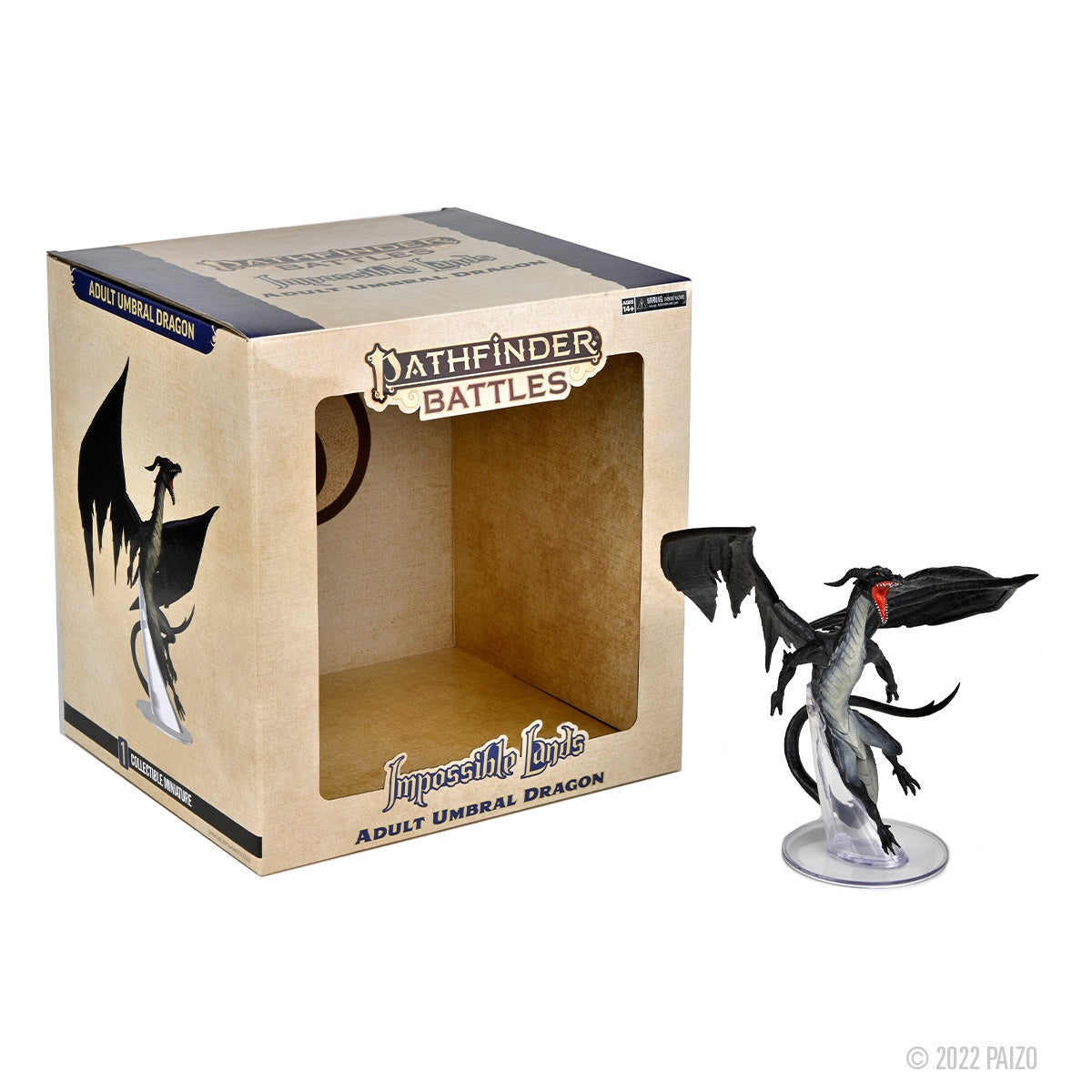 Pathfinder Battles Impossible Lands Adult Umbral Dragon Boxed Figure - Good Games