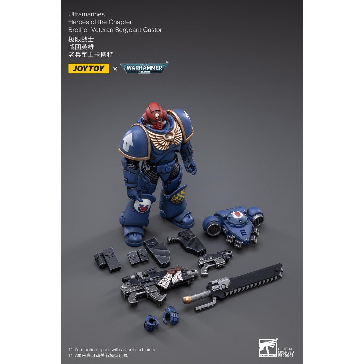 Warhammer Collectibles: 1/18 Scale Ultramarines Brother Veteran Sergeant Castor - Good Games