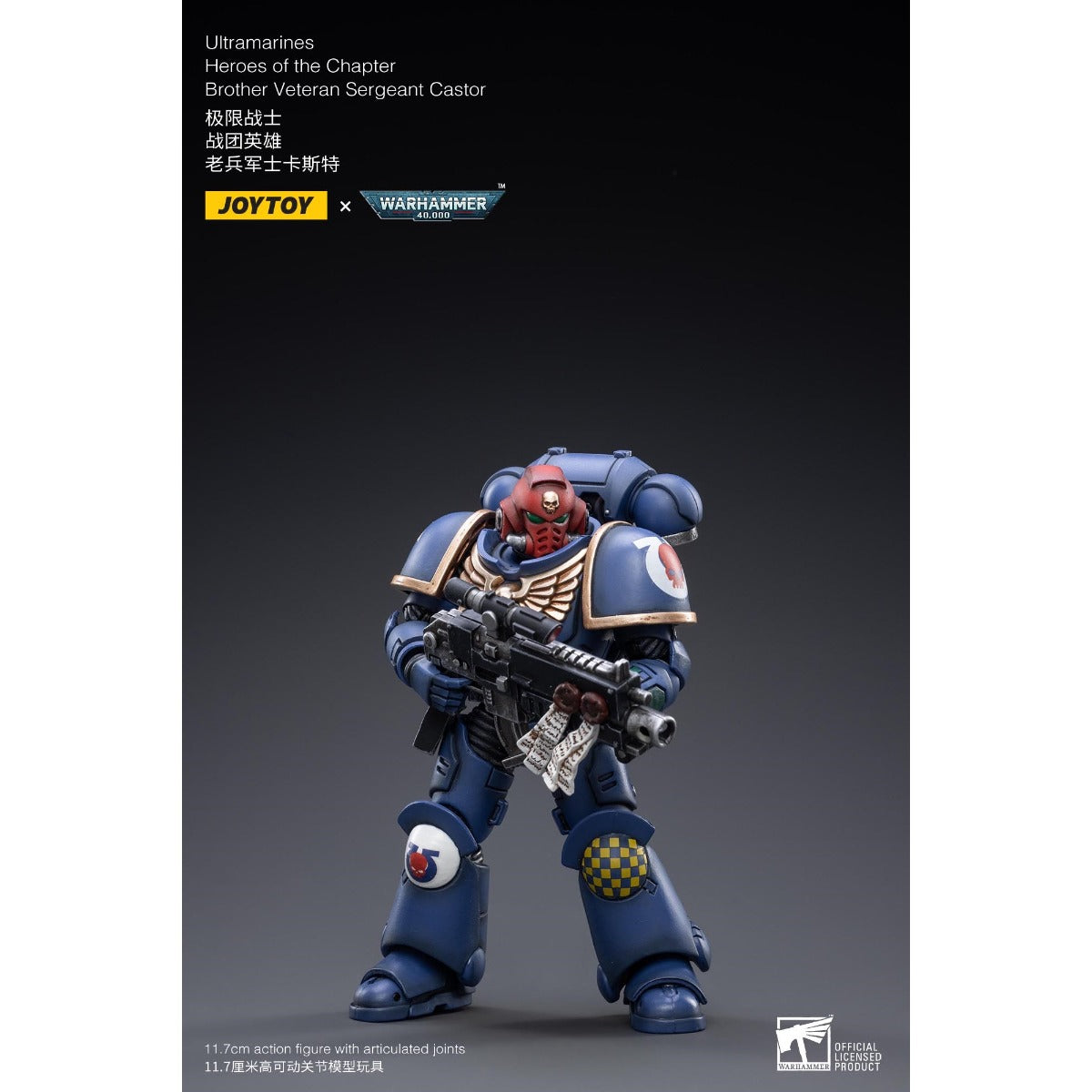 Warhammer Collectibles: 1/18 Scale Ultramarines Brother Veteran Sergeant Castor