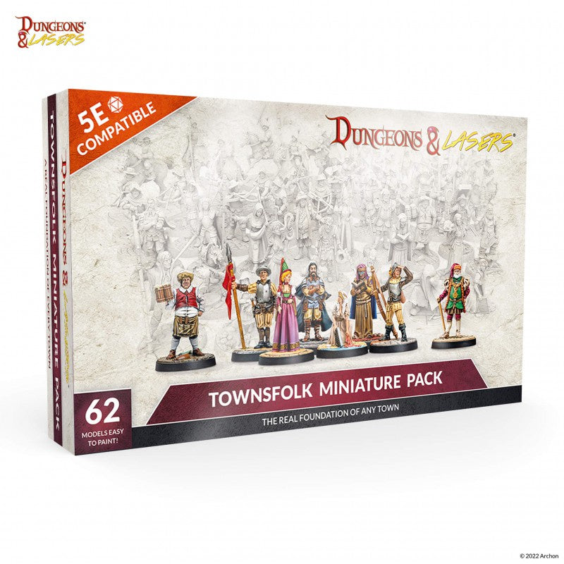Dungeons & Lasers Miniatures: Townsfolk Miniature Pack - Good Games