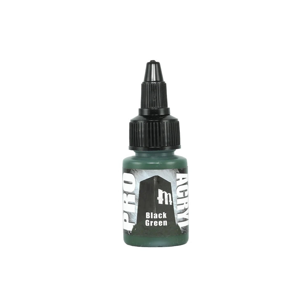 Monument Pro Acryl Paint- Black Green 22ml - Good Games