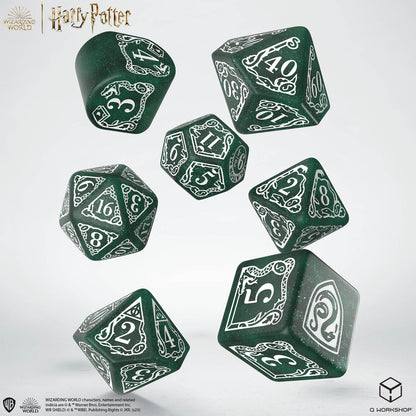 Q Workshop - Harry Potter Modern Dice Set Slytherin Green Dice Set 7 - Good Games
