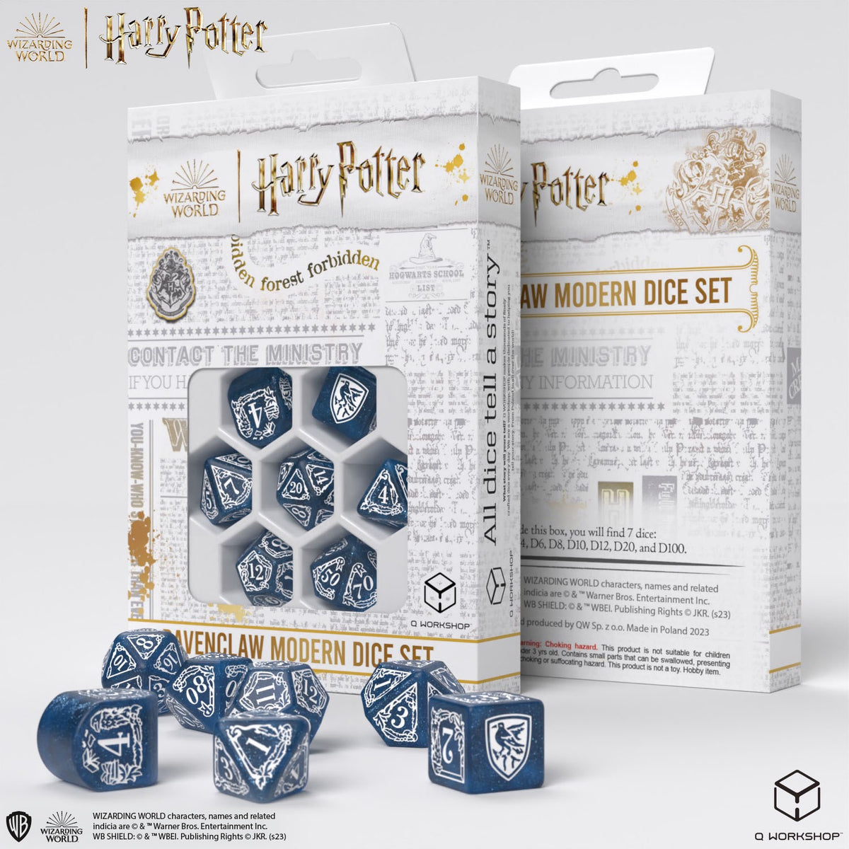 Q Workshop - Harry Potter Modern Dice Set Ravenclaw Blue Dice Set 7 - Good Games