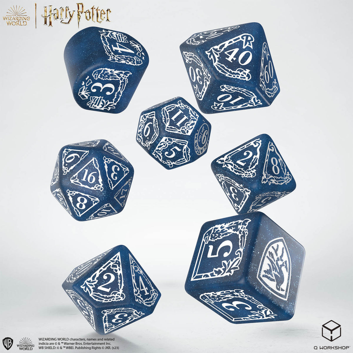 Q Workshop - Harry Potter Modern Dice Set Ravenclaw Blue Dice Set 7 - Good Games