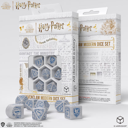 Q Workshop - Harry Potter Modern Dice Set Ravenclaw White Dice Set 7 - Good Games