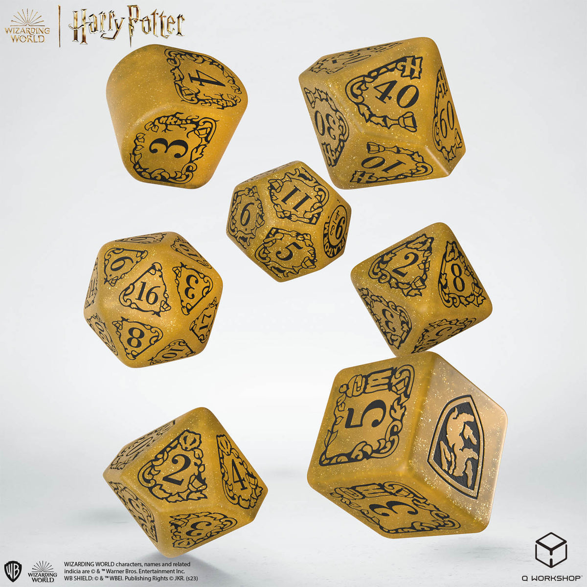 Q Workshop - Harry Potter Modern Dice Set Hufflepuff Yellow Dice Set 7 - Good Games
