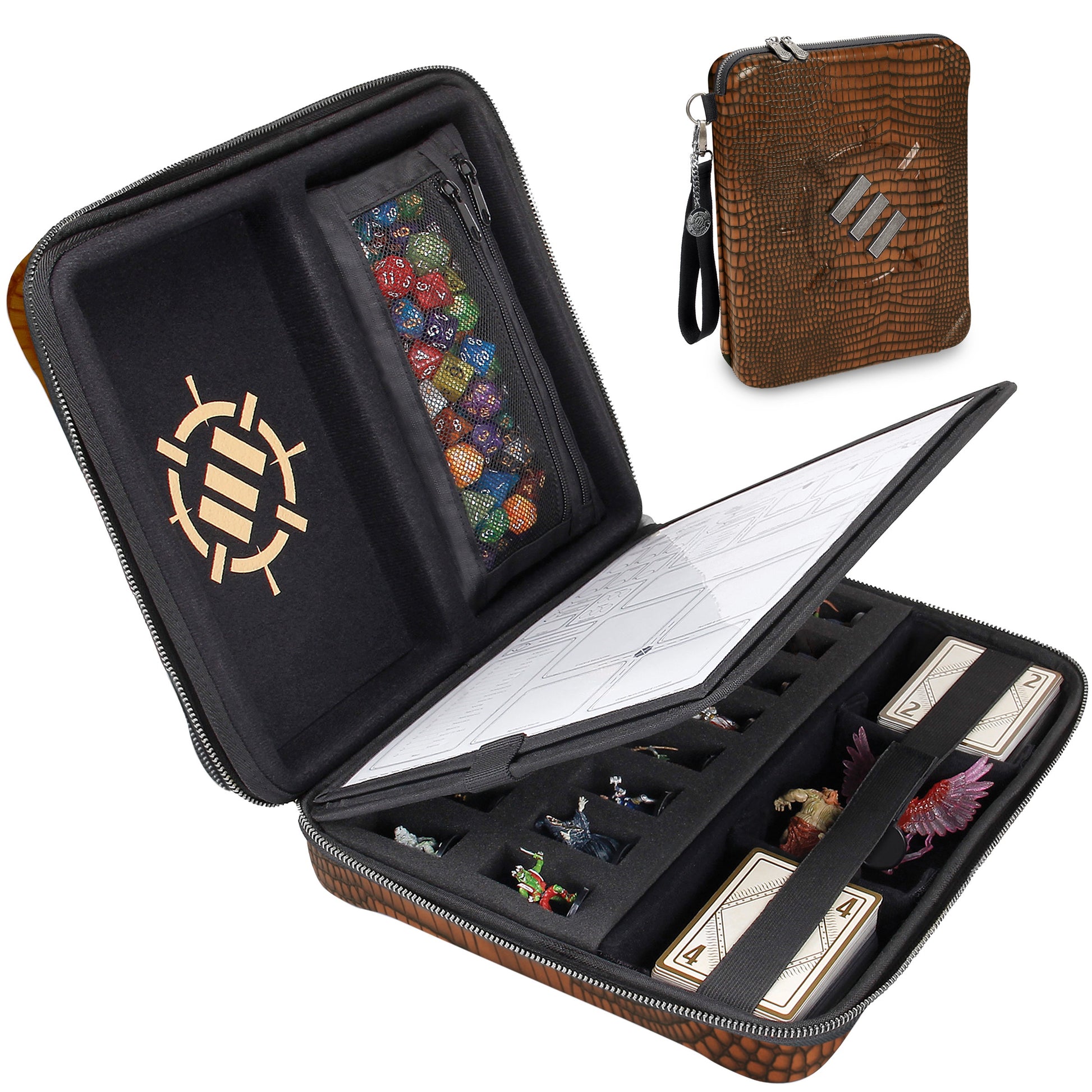 Enhance Tabletop Series RPG Organizer Case Brown - Good Games