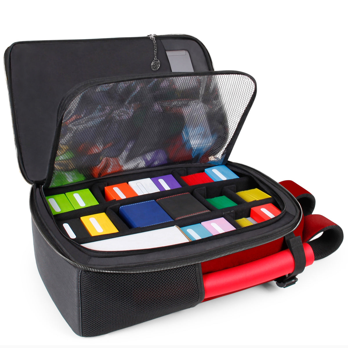 Enhance Tabletop Collectors Card Storage Backpack Red