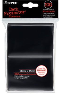Sleeves Solid 100 Bag Black - Good Games