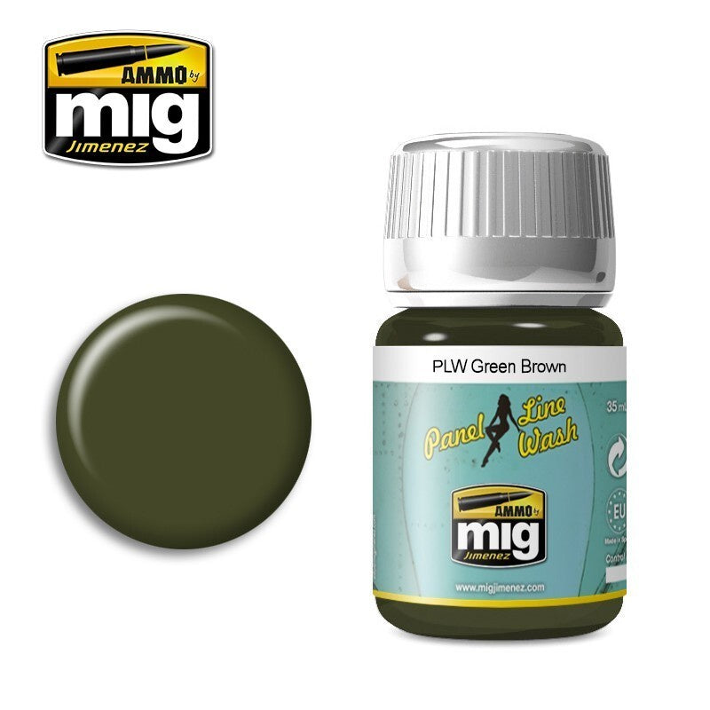 Ammo by MIG Panel Line Wash Green Brown 35ml - Good Games