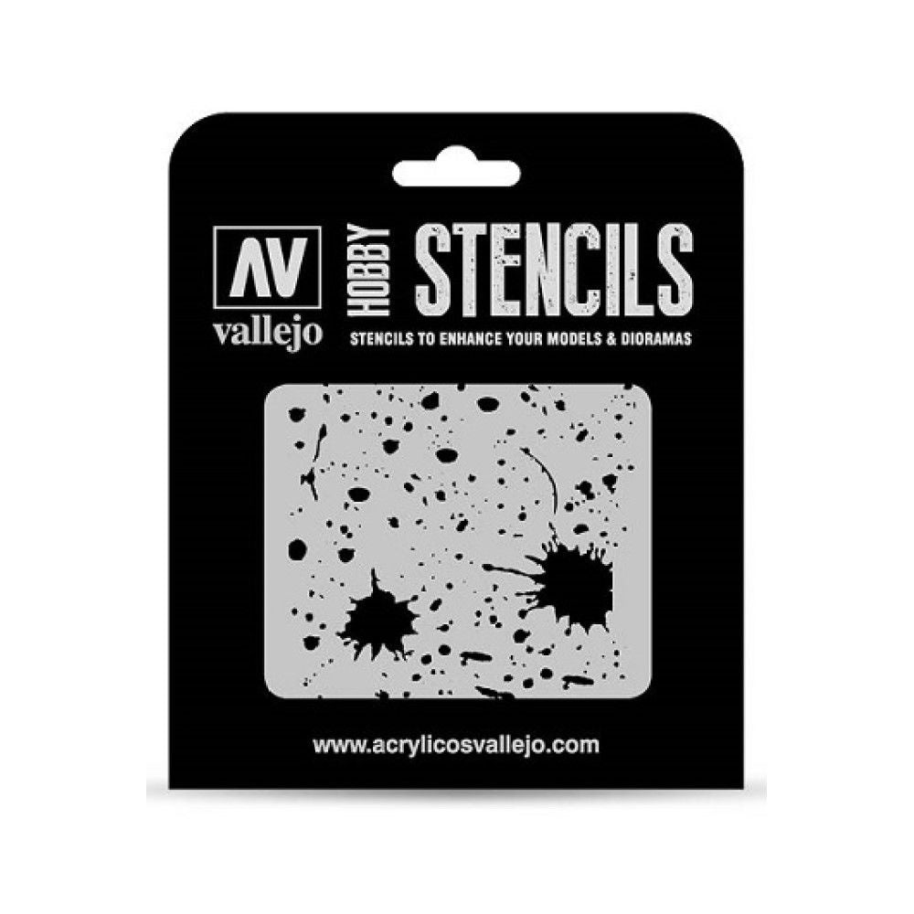 Vallejo Hobby Stencils - Splash And Stains - Good Games