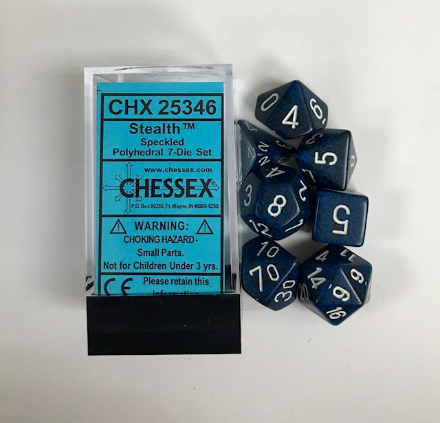 Chessex - Speckled Polyhedral 7-Die Set - Stealth (CHX25346) - Good Games