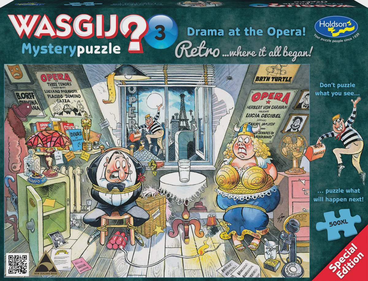 Wasgij? Retro Mystery 3 - Drama At The Opera - 500 Piece Xl Jigsaw