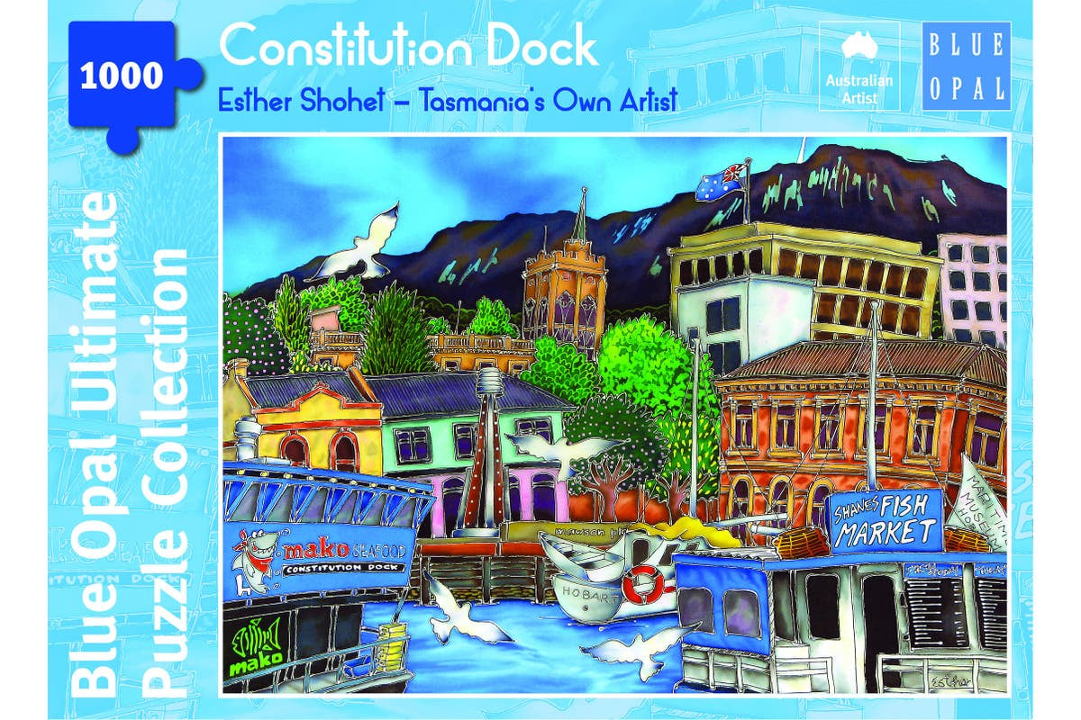 Blue Opal - Esther Shohet Constitution Dock 1000 Piece Jigsaw - Good Games
