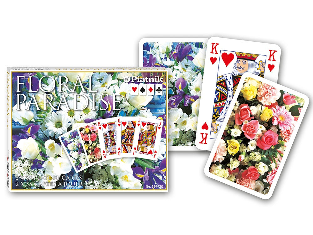 Playing Cards - Floral Paradise Blue Bridge
