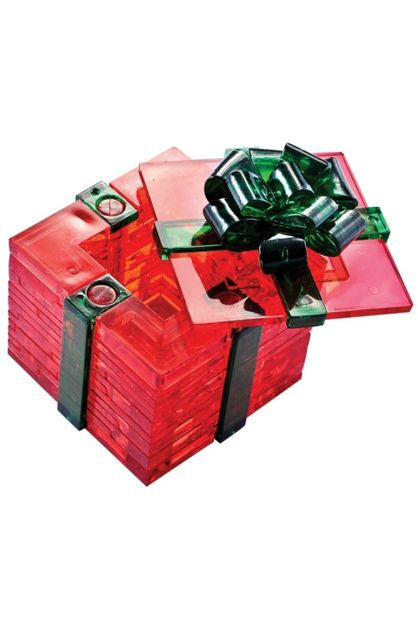 3D Red Ribbon Gift Crystal Puzzle - Good Games