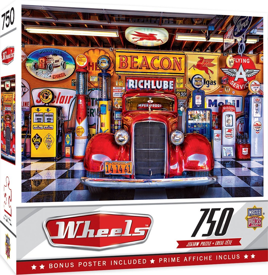 Masterpieces Puzzle Wheels At Your Service Puzzle 750 pc - Good Games