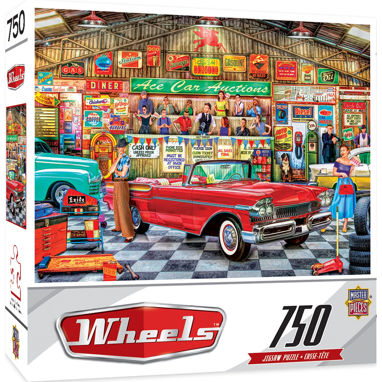 MasterPieces - Wheels the Auctioneer 750 pc - Good Games