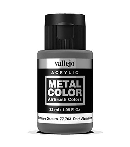 Vallejo Metal Colour - Dark Aluminium 32ml Acrylic Paint (AV77703) - Good Games