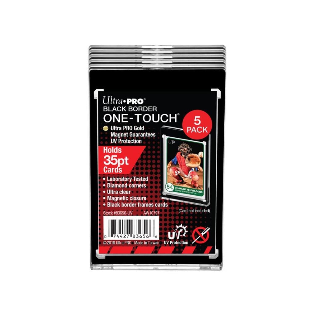 Ultra Pro One touch 35pt Black Border with Magnetic Closure 5 pack