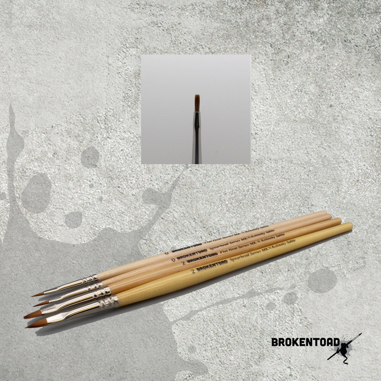 Broken Toad - Flat Head Series MK3 Brush - Size 0 - Good Games