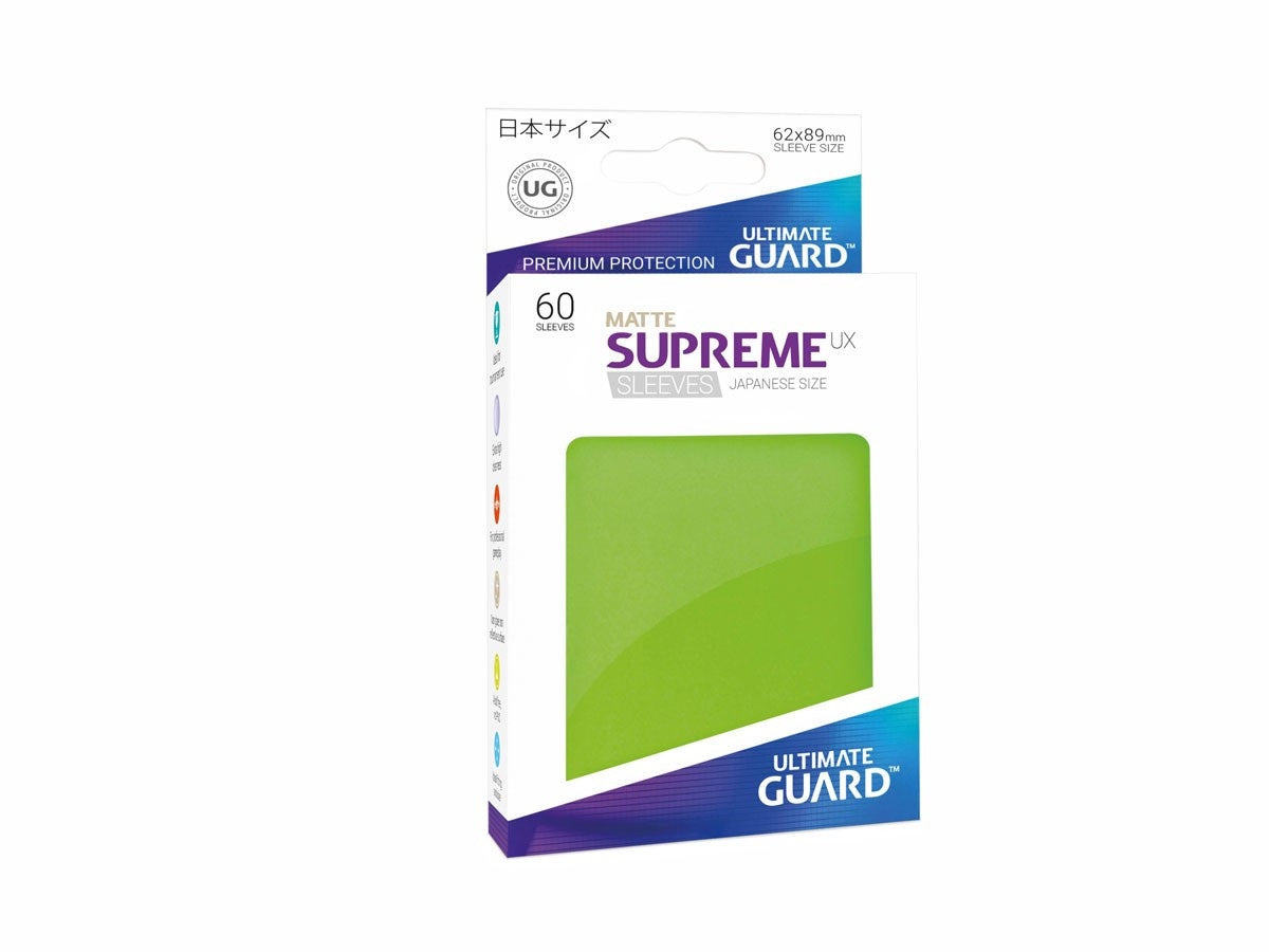 Ultimate Guard - Supreme UX Japanese Size Sleeves Matte Light Green (60) - Good Games