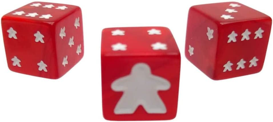 Meeple d6 Dice Set Red
