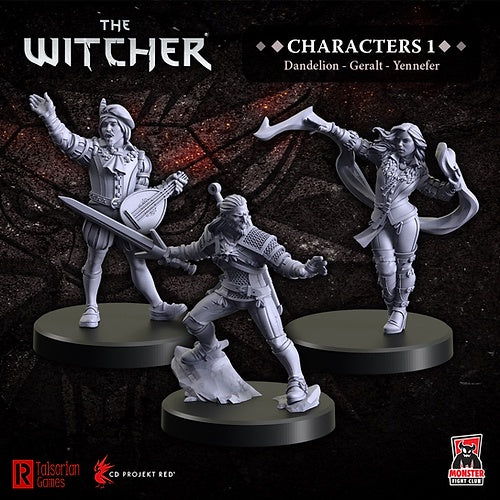 The Witcher Miniatures: Characters 1- Geralt Yennifer Dandelion - Good Games