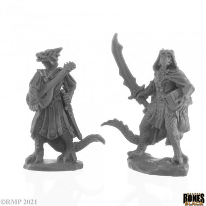 Reaper Bones Black - Dragonfolk Bard And Thief - Good Games