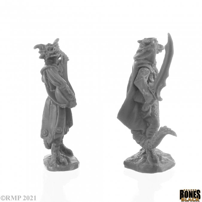 Reaper Bones Black - Dragonfolk Bard And Thief