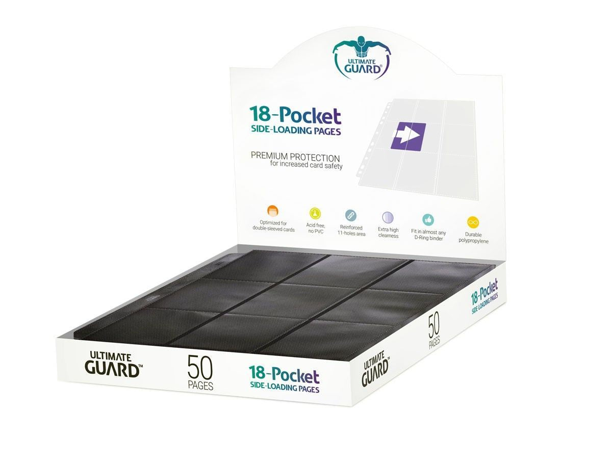 Ultimate Guard Folder 18-Pocket Pages Side-Loading Black - (50)