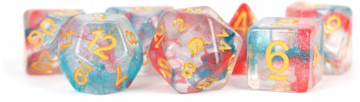 Metallic Dice Games - Unicorn Resin Polyhedral Dice Set - Astral Swell - Good Games