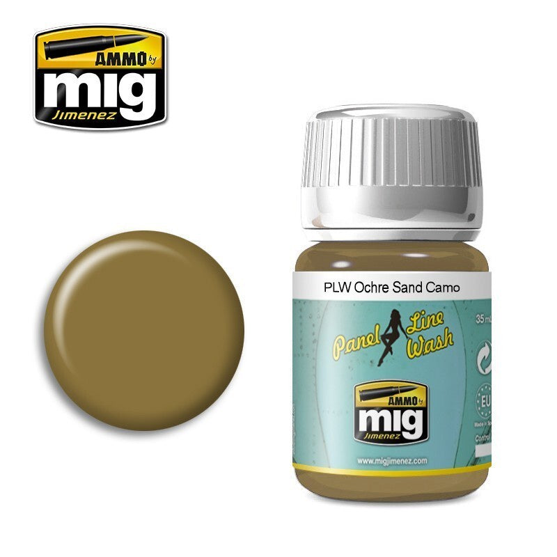 Ammo by MIG Panel Line Wash Ochre for Sand Camo 35ml - Good Games
