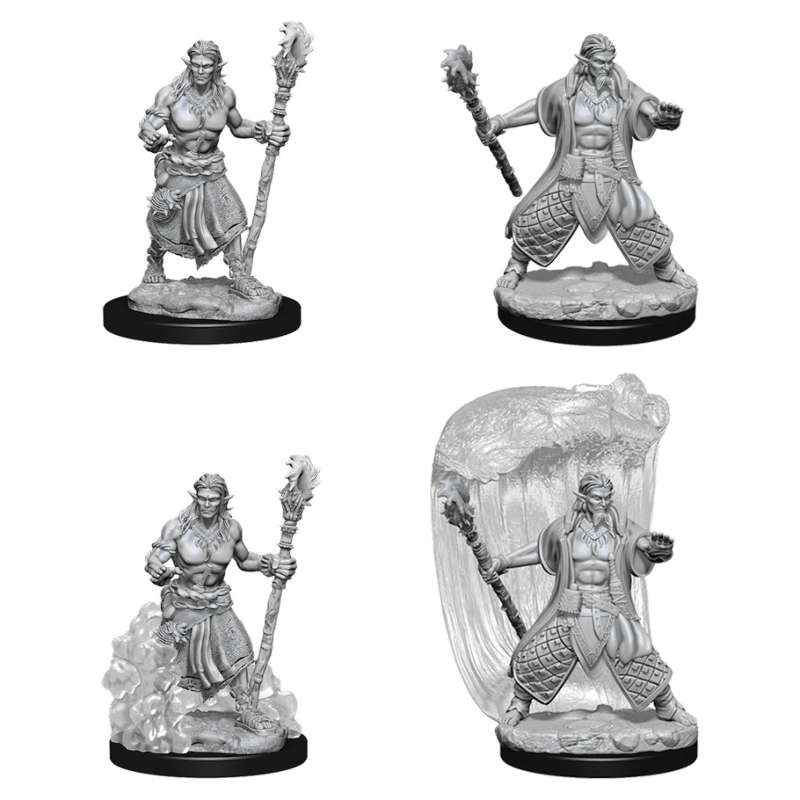 Dungeons & Dragons - Nolzurs Marvelous Unpainted Miniatures Water Genasi Male Druid - Good Games