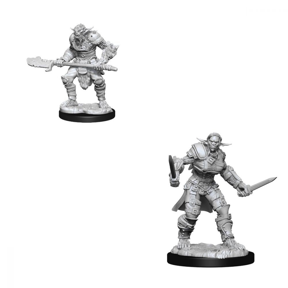 Dungeons & Dragons - Nolzurs Marvelous Unpainted Miniatures Bugbear Barbarian Male & Bugbear Rogue Female - Good Games