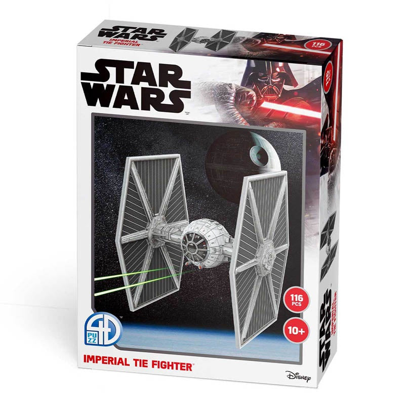 Star Wars TIE Fighter TIE/LN 4D Paper Model Kit 116 Piece Puzzle - Good Games