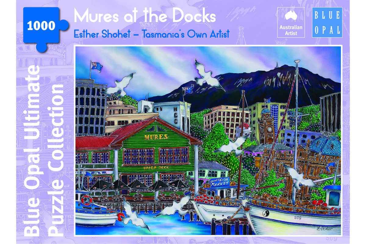 Blue Opal - Esther Shohet Mures at the Docks 1000 Piece Jigsaw - Good Games