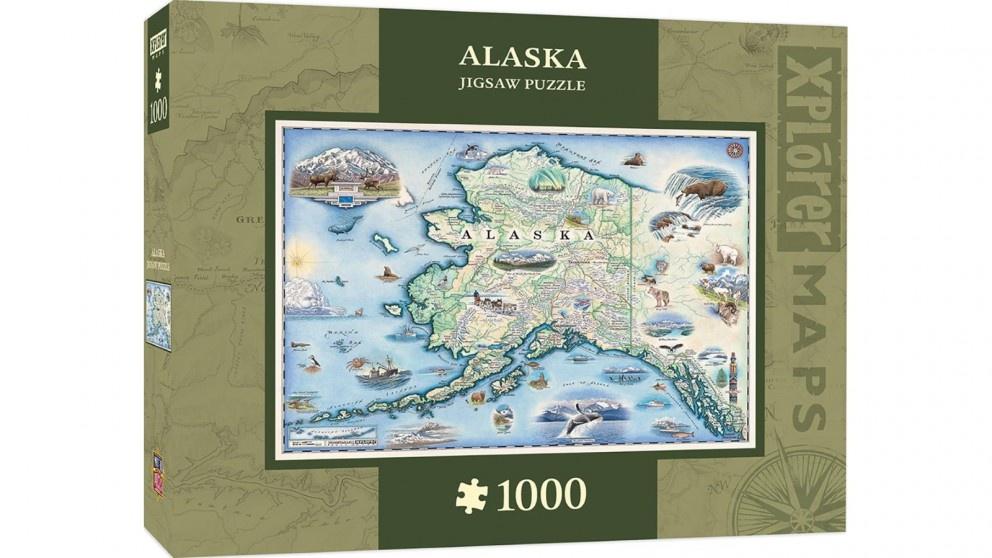 MasterPieces - Xplorer Maps Alaska 1000 Piece Jigsaw - Good Games