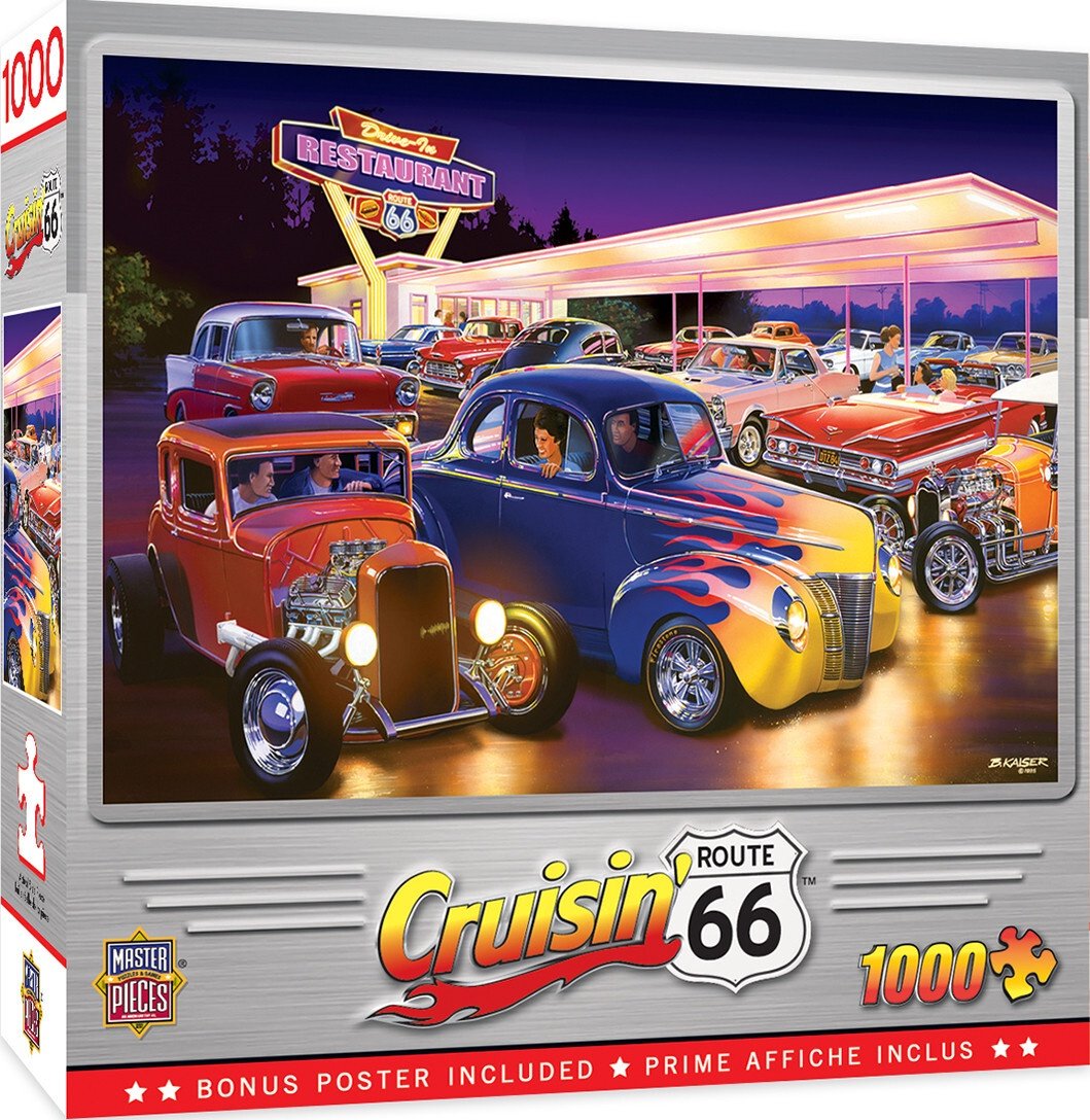 MasterPieces - Cruisin Friday Night Hot Rods 1000 Piece Jigsaw - Good Games