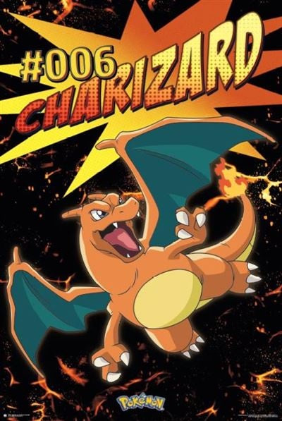 Pokemon - Charizard Fire Poster - Good Games