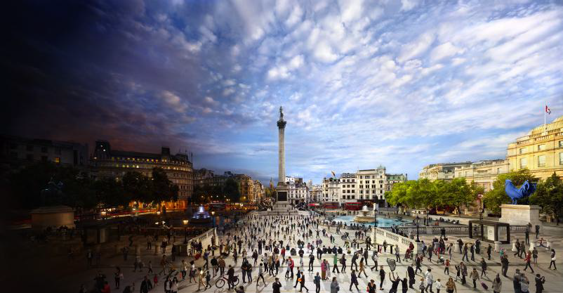 Cityscape Trafalgar Square (Stephen Wilkes) 1000 Piece Jigsaw