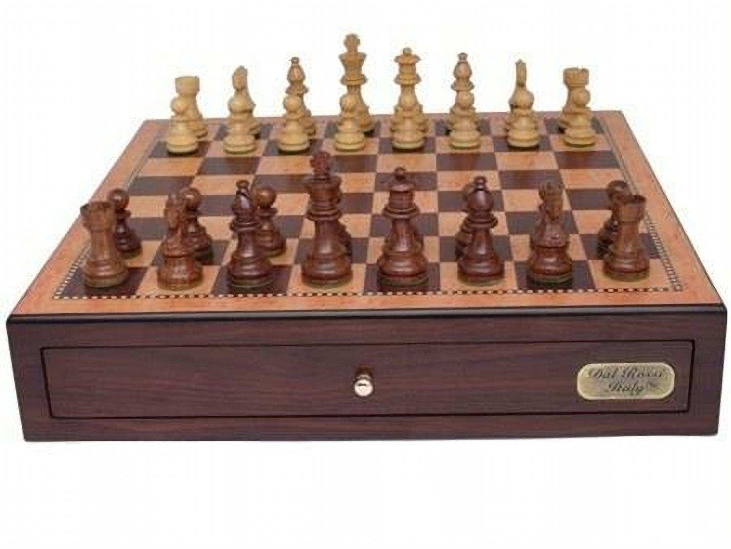 Dal Rossi - Chess Set Walnut (Gloss Finish) 18 - Good Games