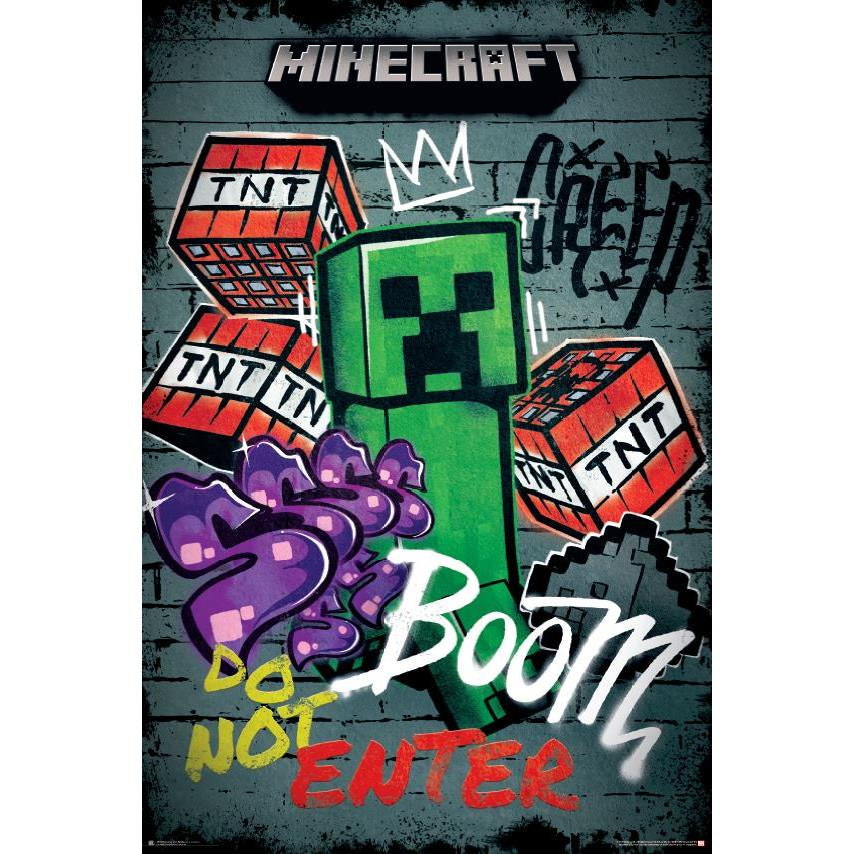 Minecraft - Do Not Enter Graffiti Poster - Good Games