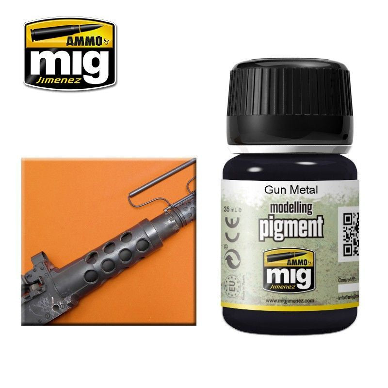 Ammo by MIG Pigments Gun Metal 35ml - Good Games