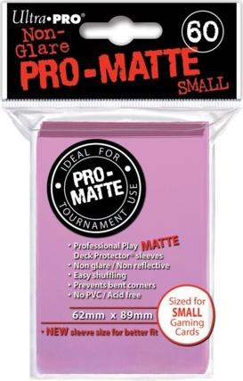 Sleeves Non-Glare Pro-Matte Small Pink 60 Pack - Good Games